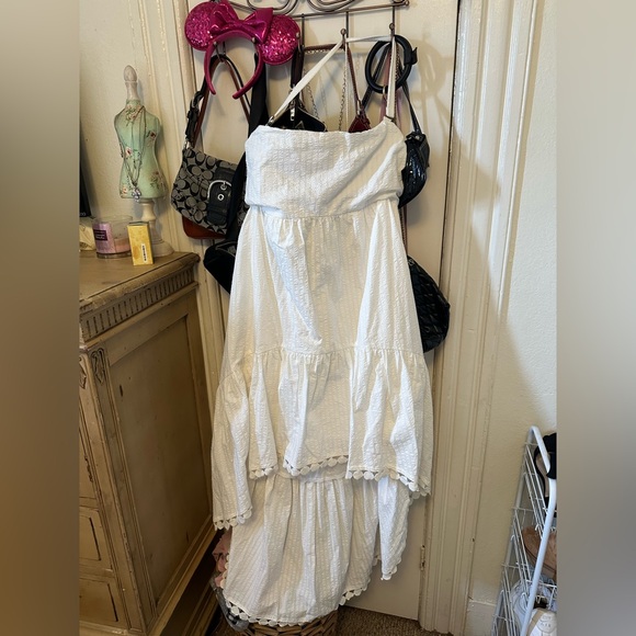 Anthropologie White Halter Dress size XL like new - Picture 7 of 8
